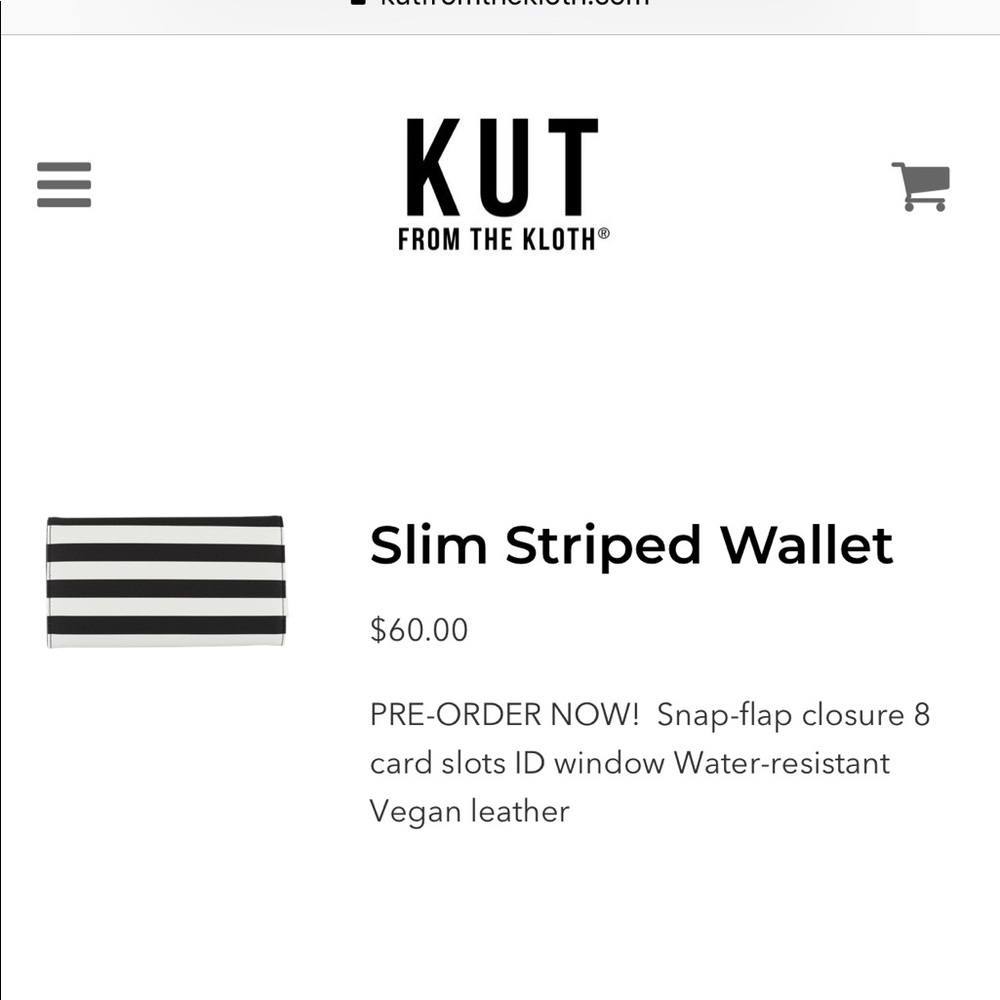 Kit from the Kloth Wallet NWOT